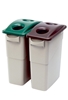 Immagine di RUBBERMAID COPERCHIO 2 FORI MARRONE PER BIDONE SLIM JIM COD 2692