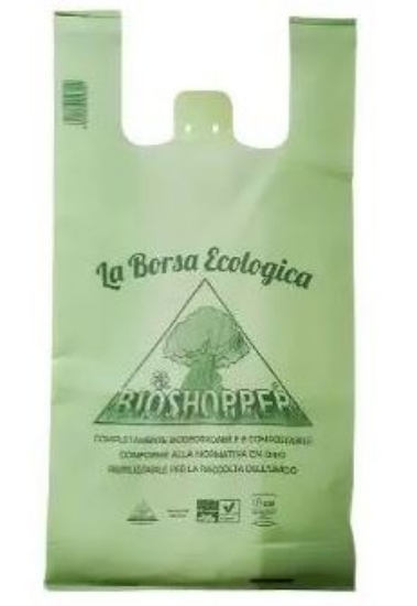 Immagine di SHOPPERS BIO COMPOSTABILE VERDE APPENDIBILE 13GR 30X60CM 500PZ